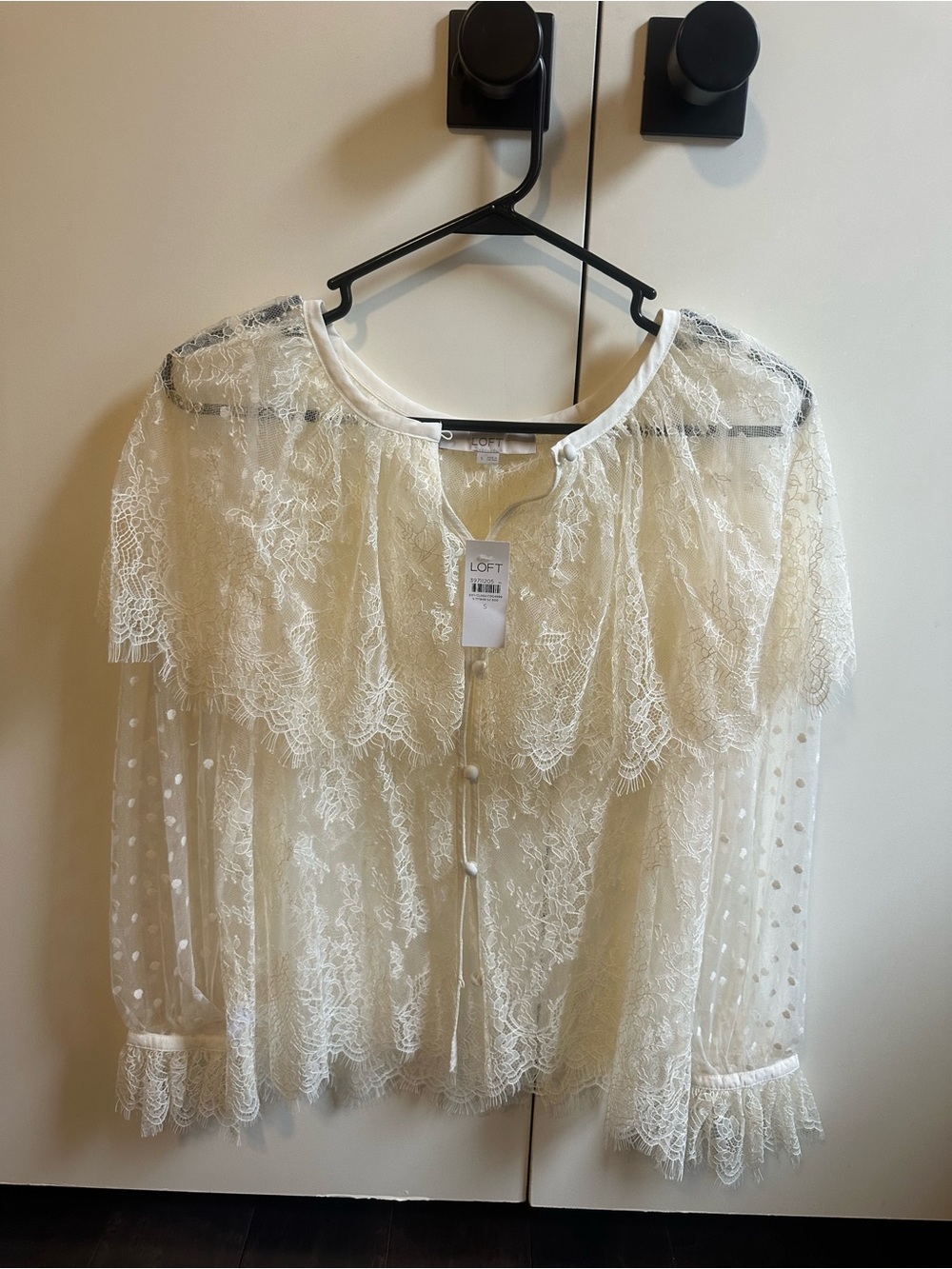 LOFT White Lace Blouse